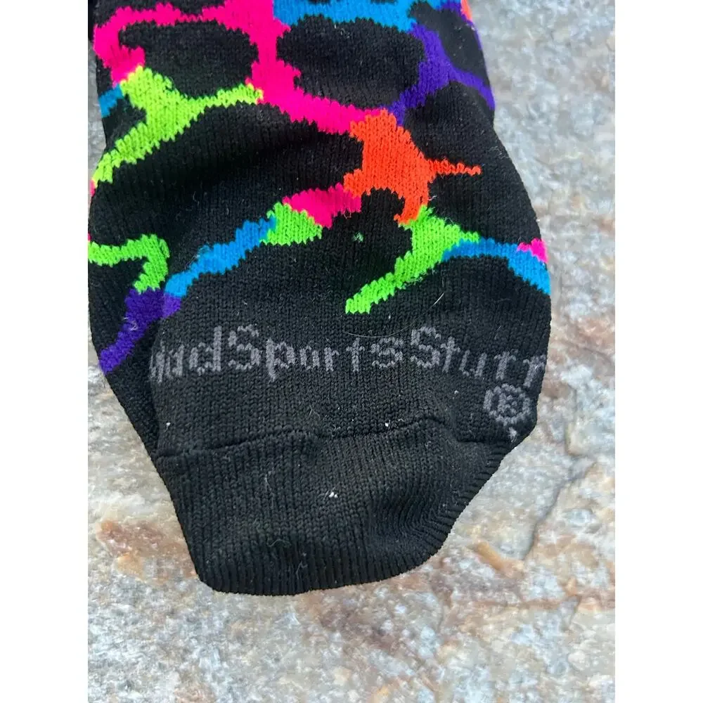BUNDLE of 2 Mad Sports Stuff Over the Calf Socks | Medium | Giraffe Flame Neon